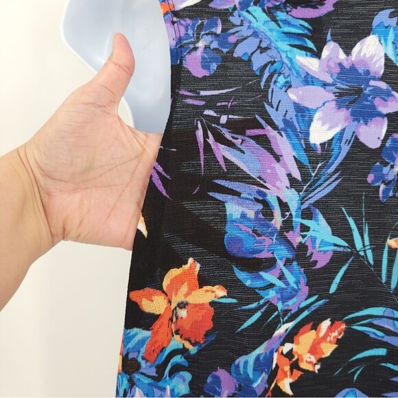 Swimsuits For All Swimsuit Cover-Up Midi Wrap Dress Burnout Floral Racerback NWT - Picture 7 of 14